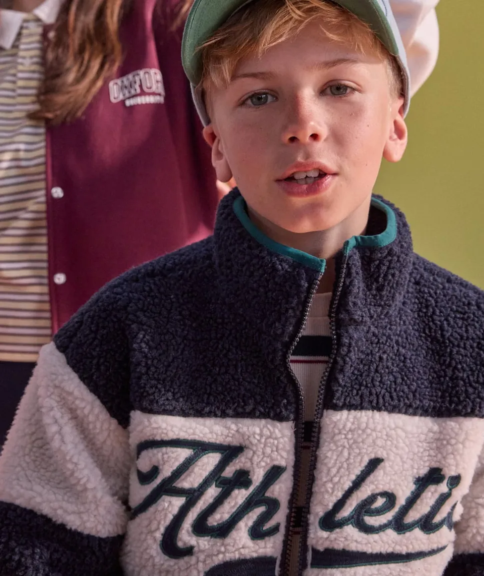 Sherpa garçon zippé colorblock marine