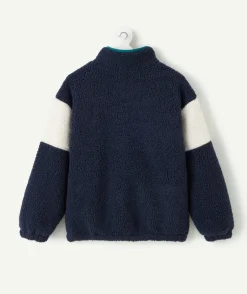 Sherpa garçon zippé colorblock marine