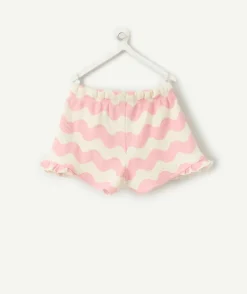 Short bébé fille rayé rose