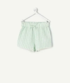 Short bébé fille vert vichy
