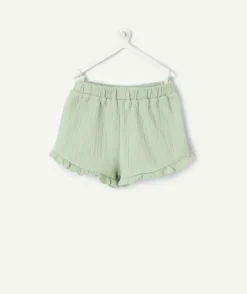 Short bébé fille vert à volants