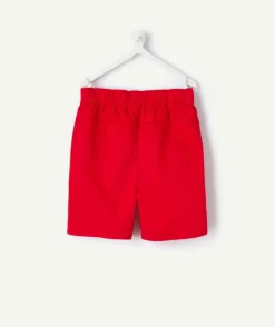 Short bébé garçon coton rouge uni