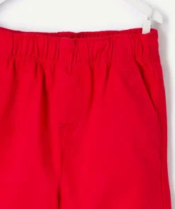 Short bébé garçon coton rouge uni