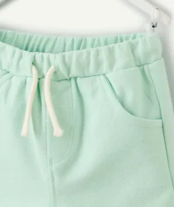 Short bébé garçon en coton vert
