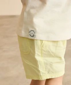 Short bébé garçon jaune à cordon