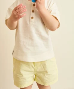 Short bébé garçon jaune à cordon