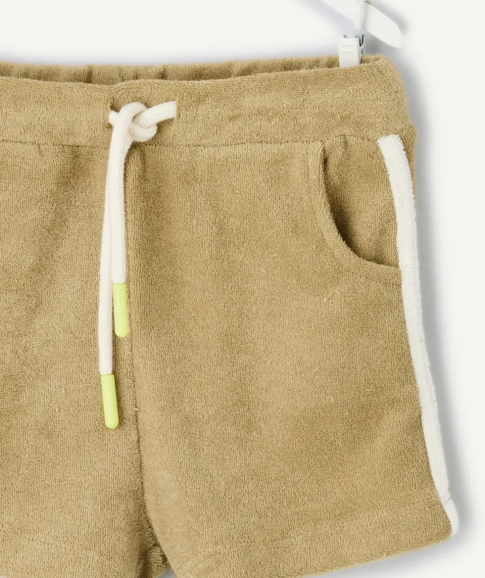 Short bébé garçon éponge vert sauge