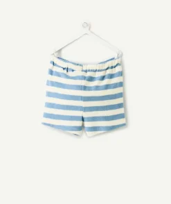 Short bébé garçon rayé bleu et blanc