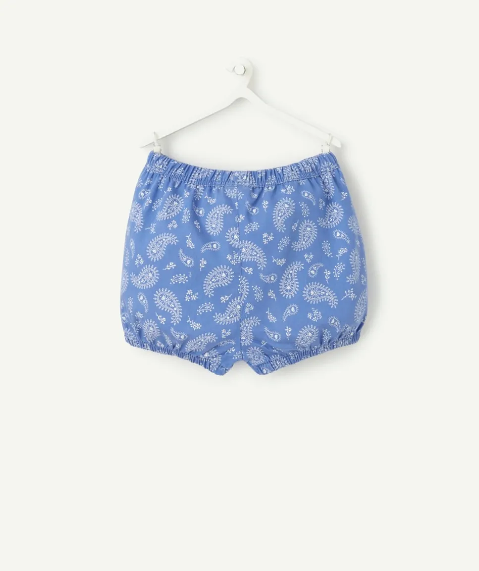 Short bloomer bébé fille en viscose labellisée imprimé cachemire