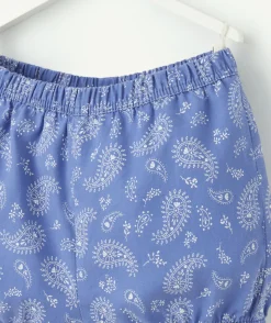 Short bloomer bébé fille en viscose labellisée imprimé cachemire