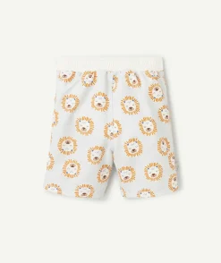 Short de bain bébé garçon bleu avec imprimé lion