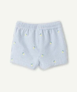 Short de bain bébé garçon rayé brodé