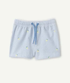 Short de bain bébé garçon rayé brodé