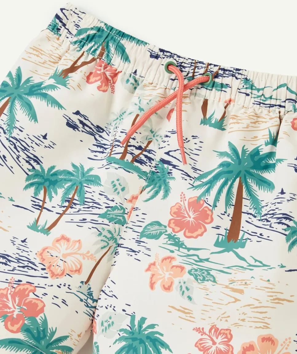 Short de bain garçon imprimé tropical