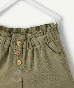 Short droit bébé fille kaki