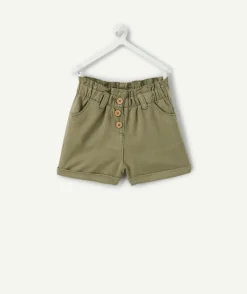 Short droit bébé fille kaki