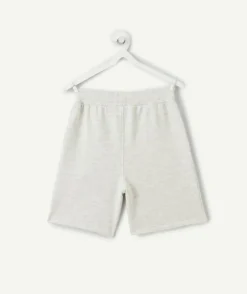 Short droit garçon gris message