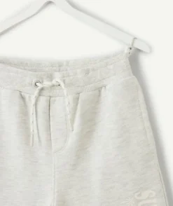 Short droit garçon gris message