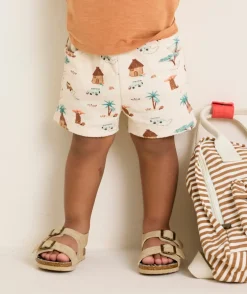 Short en coton bébé garçon imprimé safari