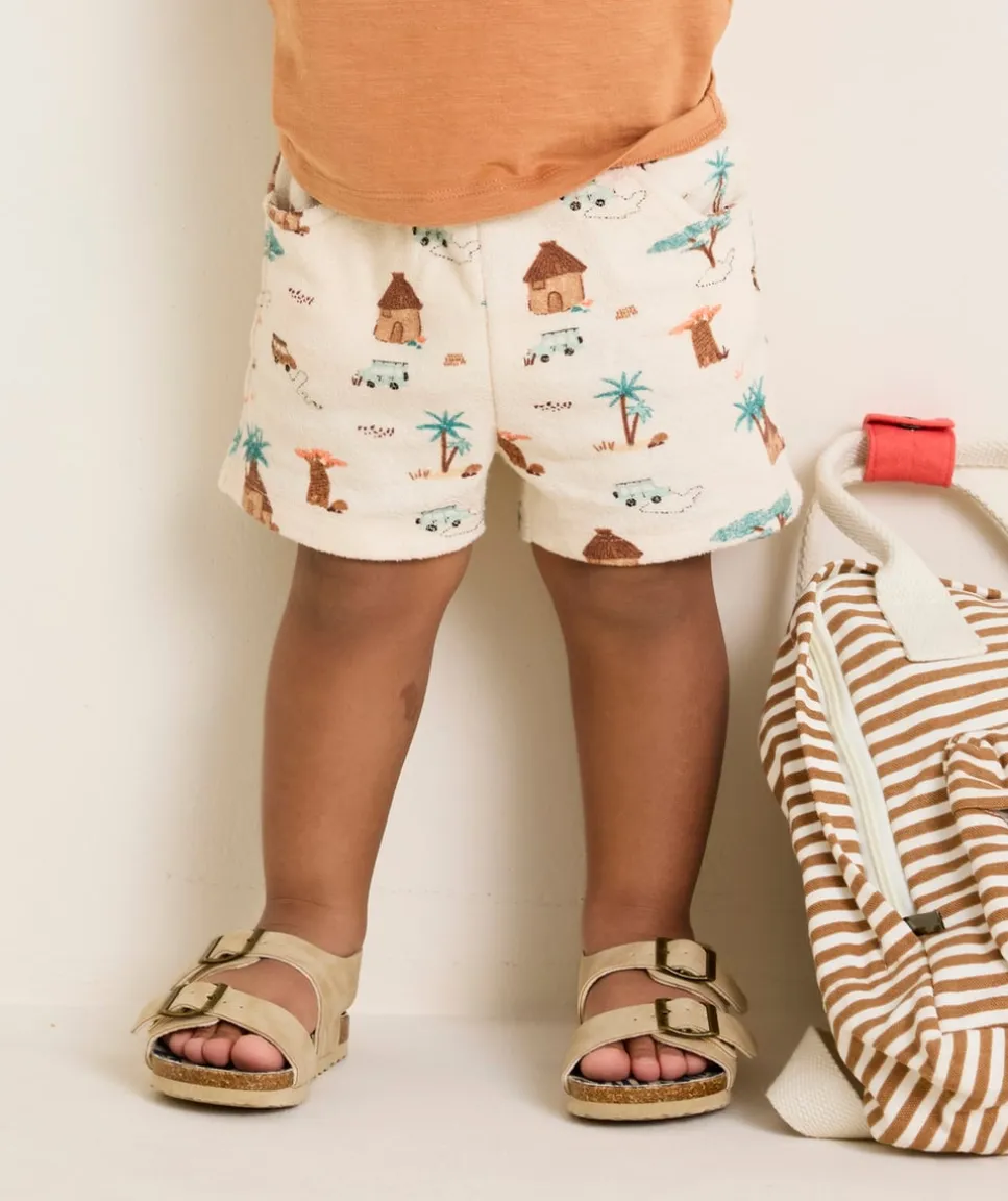 Short en coton bébé garçon imprimé safari