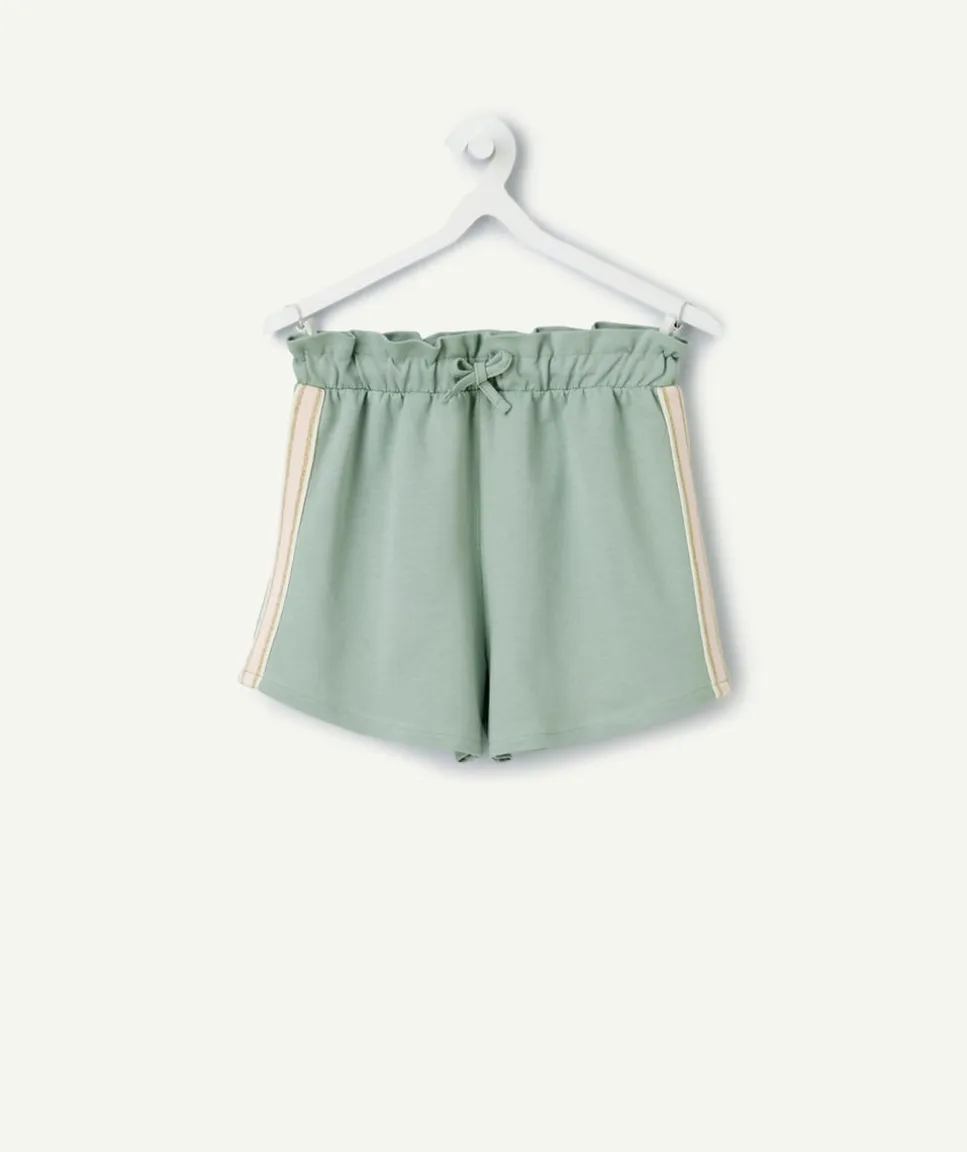 Short en coton fille vert pâle