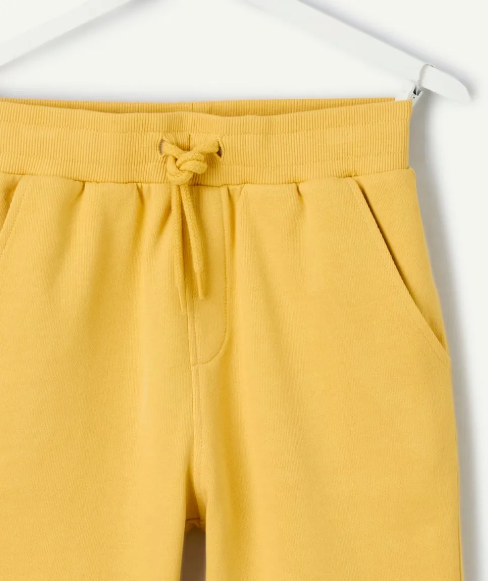 Short en coton garçon jaune