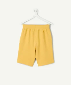 Short en coton garçon jaune