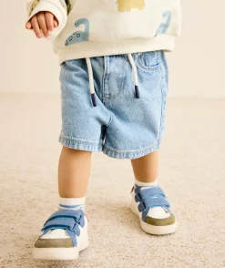 Short en jean bébé garçon bleu