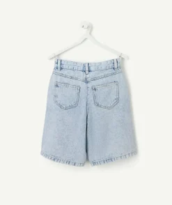 Short en jean large fille