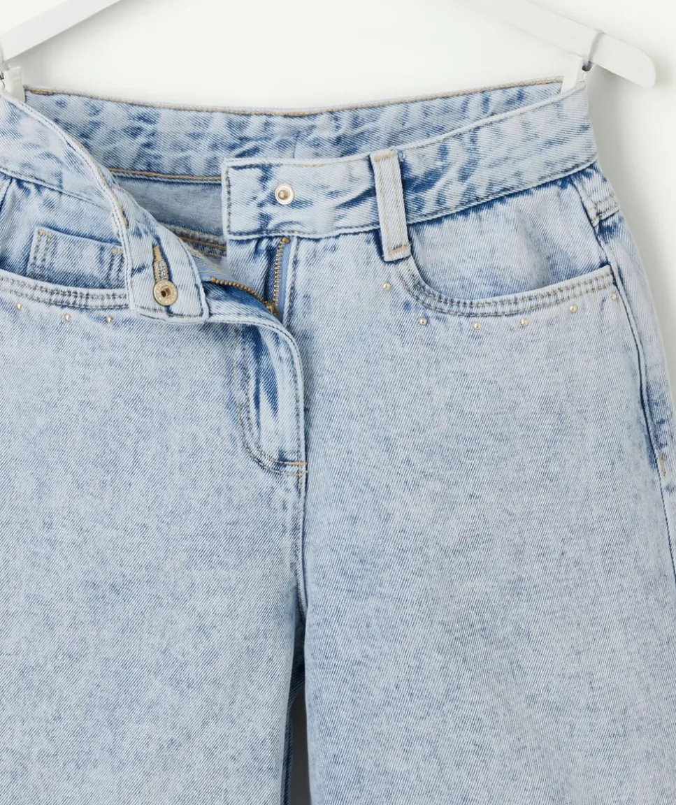 Short en jean large fille