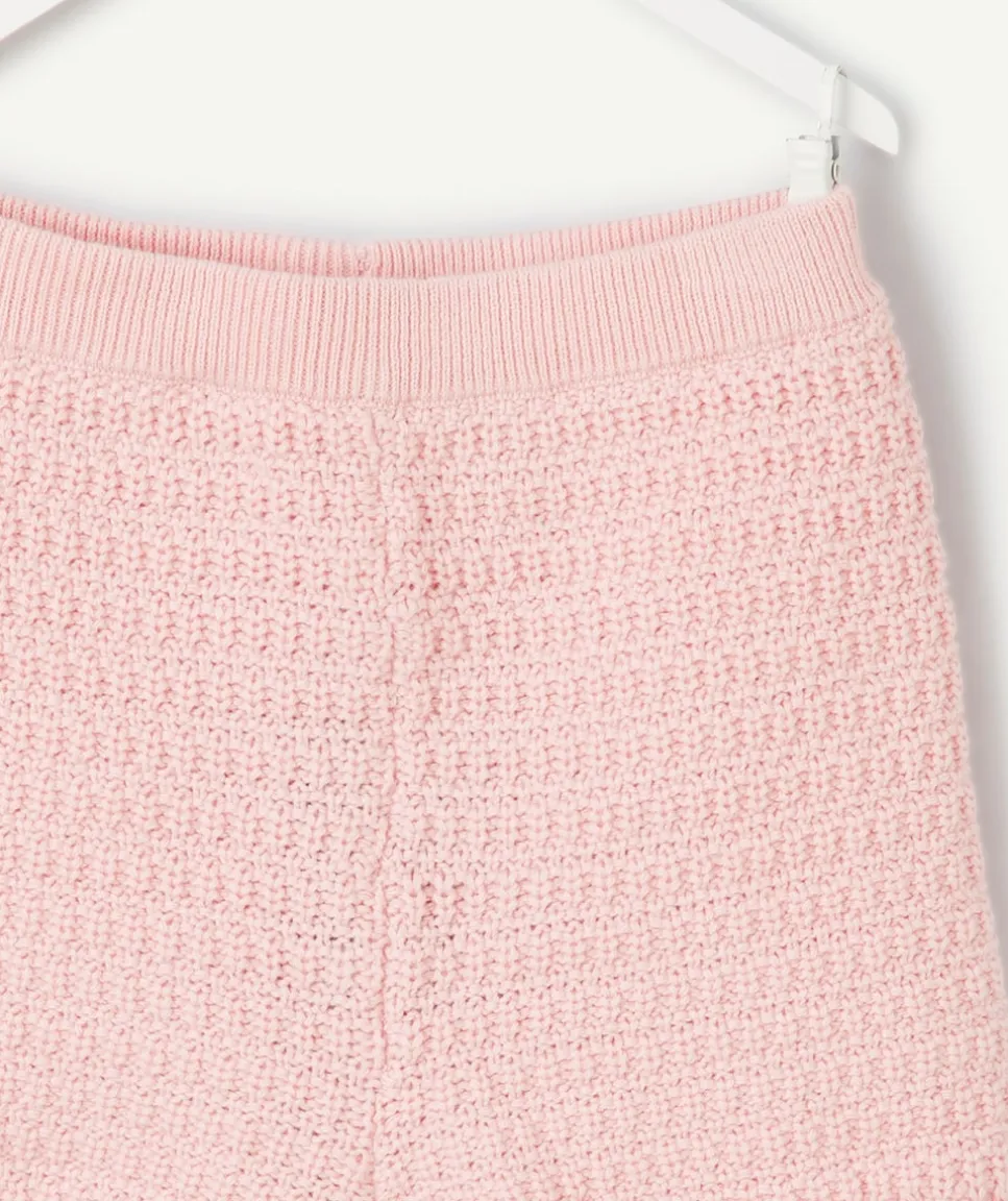 Short fille en crochet rose pastel