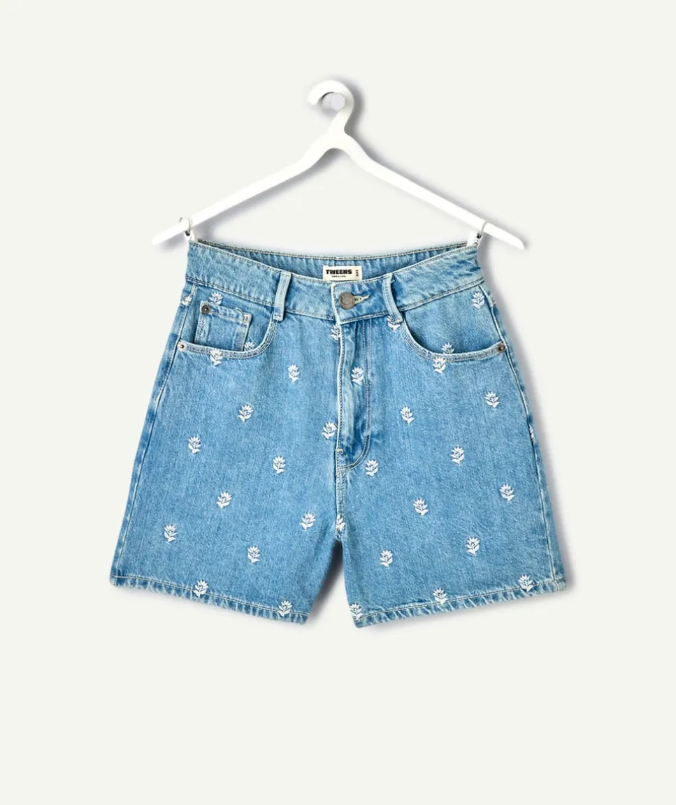 Short fille mom jean imprimé