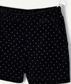 Short fille noir en velours avec strass