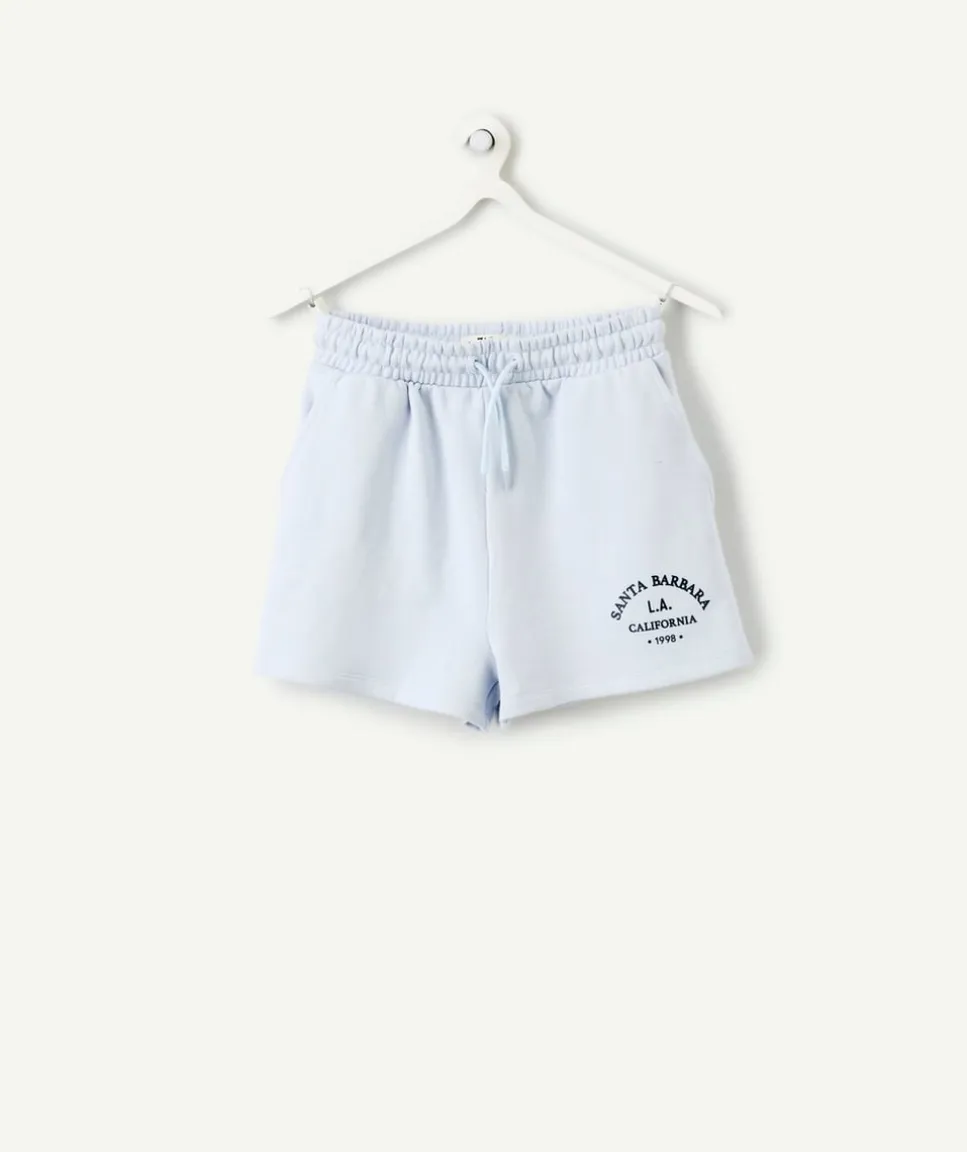 Short fille relax bleu