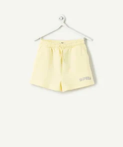 Short fille relax jaune
