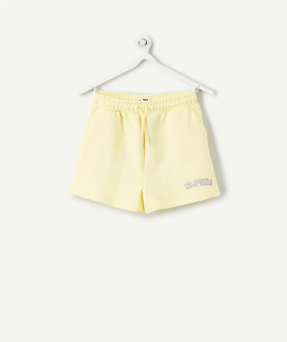 Short fille relax jaune