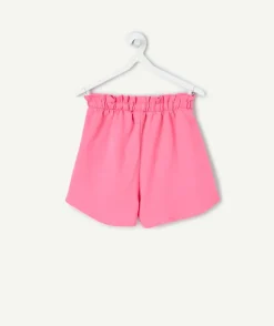 Short fille rose avec rayures