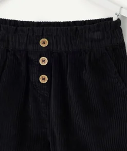 Short fille velours côtelé noir