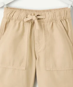 Short garçon beige coton avec poches