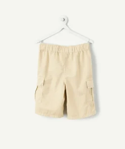 Short garçon cargo beige