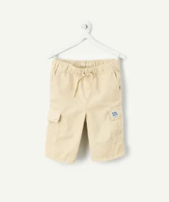 Short garçon cargo beige
