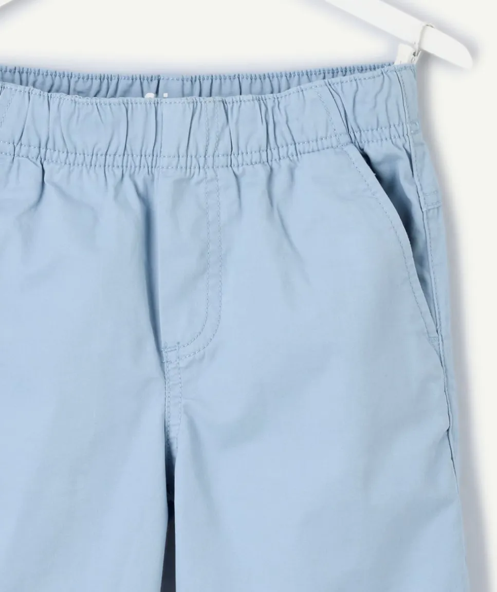 Short garçon chino bleu