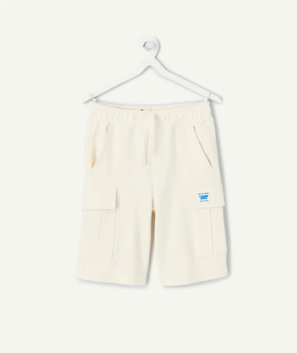 Short garçon droit blanc
