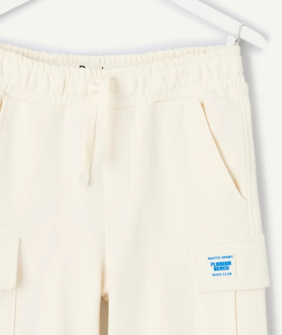 Short garçon droit blanc