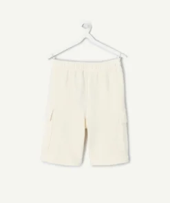 Short garçon droit blanc