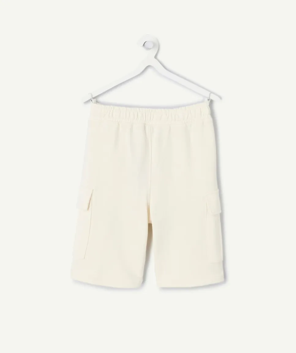 Short garçon droit blanc