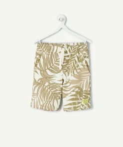 Short garçon droit imprimé tropical