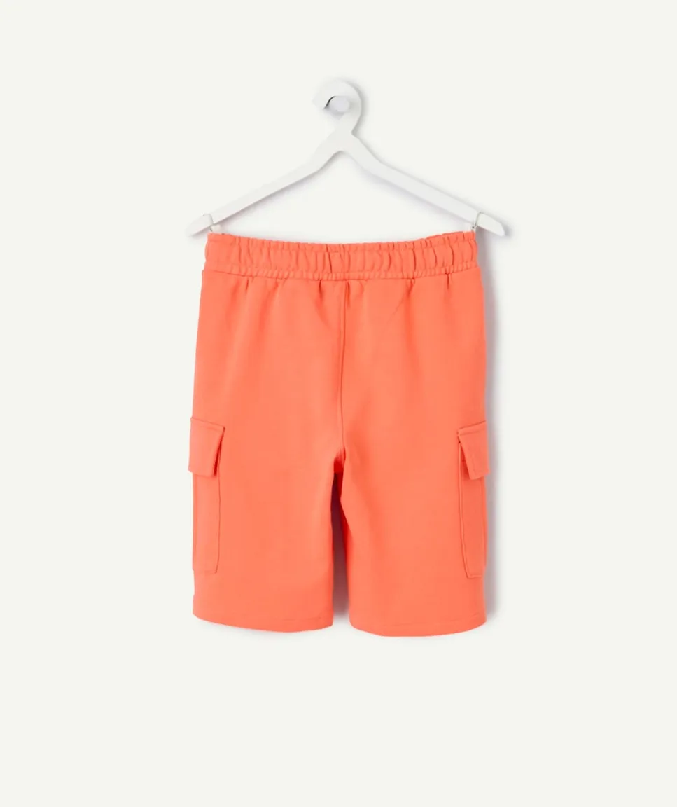 Short garçon droit orange