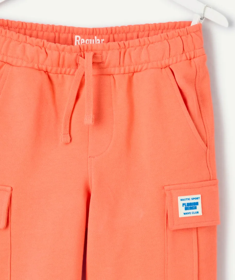 Short garçon droit orange