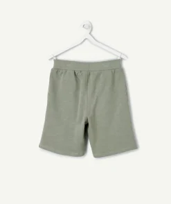 Short garçon droit vert imprimé
